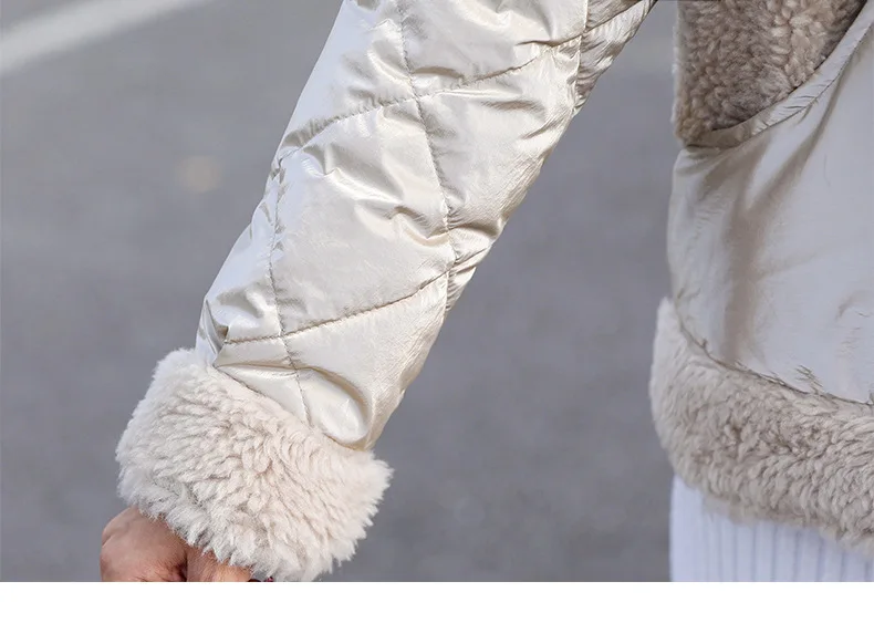 Мех соединение с меховой воротник ke li ion аккумулятор rong стиль зима совместное сплошной Цвет средней длины шерстяное пальто модная куртка