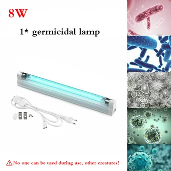 

6W 8W Germicidal Sterilizer 110v 220v Ultraviolet Quartz Linear Light Ozone Generator Disinfection Deodor Bar Tube UV LED Lamp