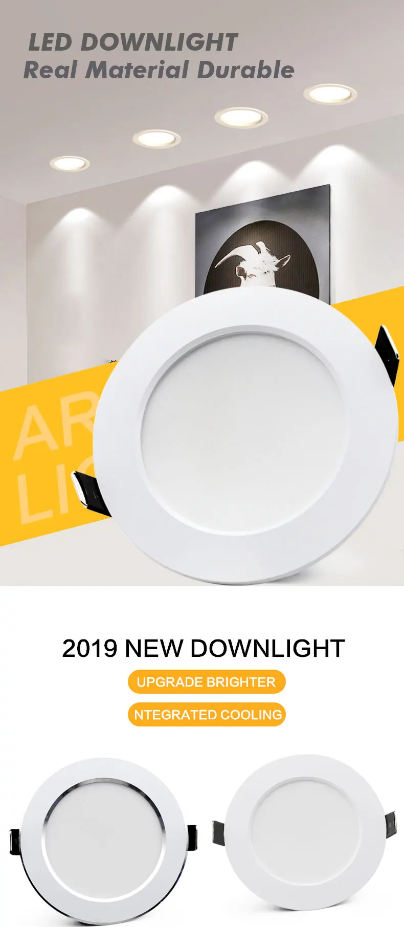 LED Downlight 7W 9W 12W 15W 18W 21W Round Recessed Lamp AC 220V Down Light 240V Home Decor Bedroom Kitchen Indoor Spot Lighting