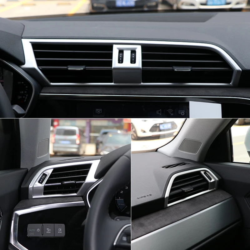 ABS для Audi Q3 F3-Н. В. Автомобильный Стайлинг внутренняя розетка рамка Блестки наклейка интерьерная воздушная Панель рамка цехиновый аксессуар