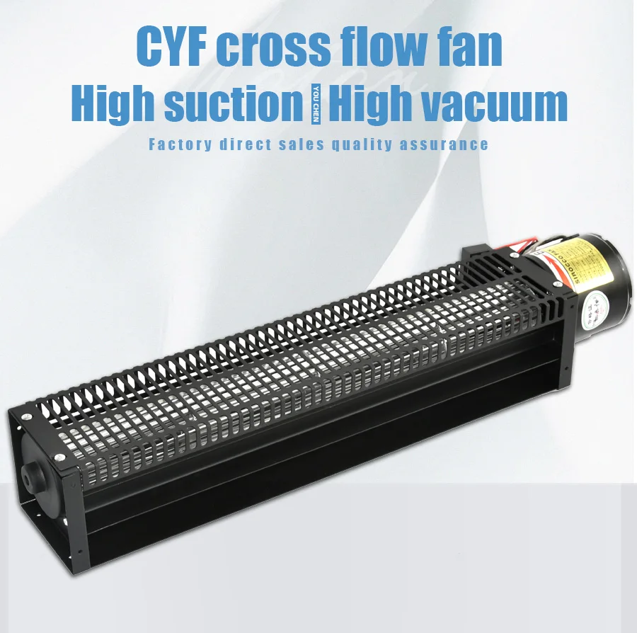 Cyf6043 longo cross-flow cross-flow ventilador tambor onda