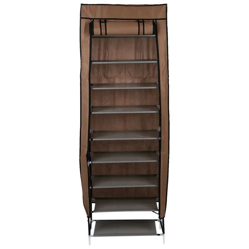 

Single/Double Shoes Rack Cabinet Stand Singer Row Storage Organizer Multilayer Adjust in Grey/Coffee/Wine Red (Coffee, Single(62