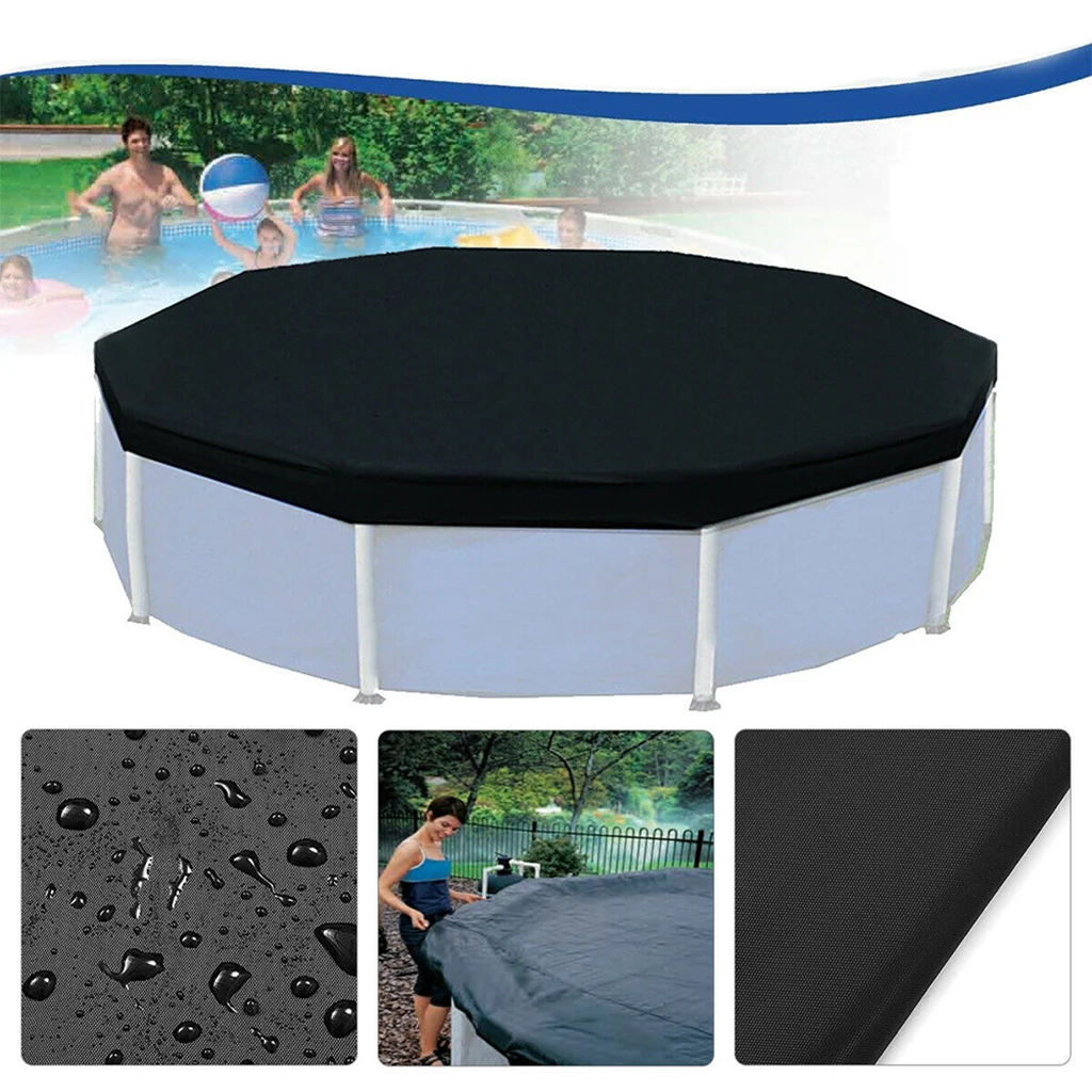  Quality PVC Swimming Pool Cover Round Sheet Above Ground Swimming Pools Frame Protector Tent Boat Canopy Tarpaulin Tarp 366cm 