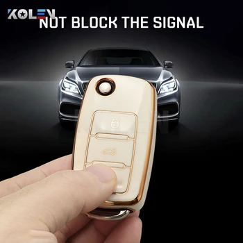 Custodia per chiave auto Shell Fob per VW Volkswagen Golf Polo Tiguan Magotan Passat Seat Leon Altea Ateca Skoda Kodiaq Superb Octavia - Custodia per chiave auto Shell Fob per VW Volkswagen Golf Polo Tiguan Magotan Passat Seat