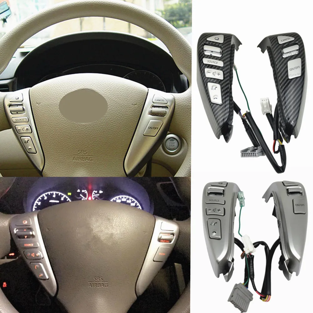 

Cruise Control Switch Audio Volume Button Steering Wheel Buttons 25550-3DA6A For Nissan Sentra Livina Almera Cube Versa Note