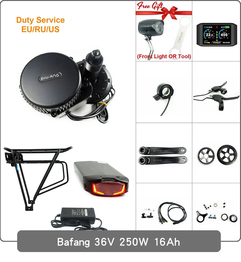 Bafang 36V 250W BBS01 мм G340 Батарея светильник середине приводной двигатель электрический велосипед Байк, способный преодолевать Броды комплект