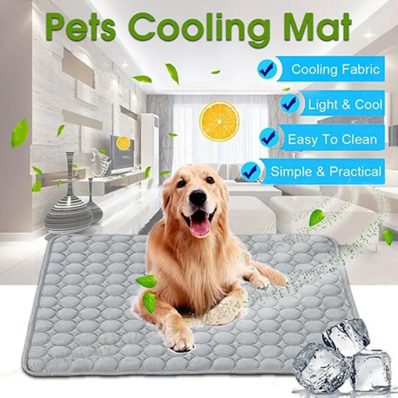 

Cool Pad Summer Mat Cotton Breathable Pet Heat Relief Cushion Durable Light Pet Mat Comfort None Toxic Dog Bed Cat Cooler