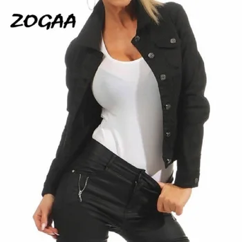 

ZOGAA new women's jacket spring and autumn women's casual jacket motorcycle flight button jacket jacket jacket