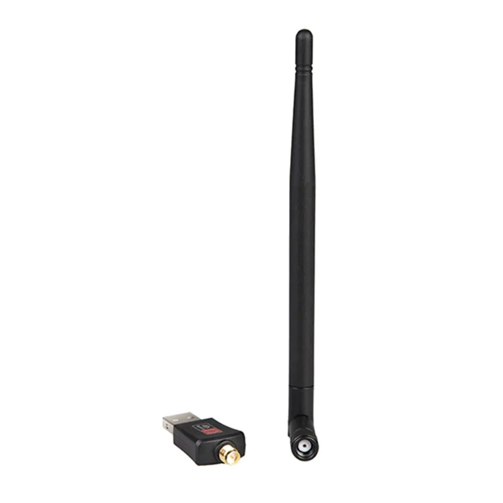 Беспроводной Mini-USB адаптер 300 м 2,4 ГГц 802,11 b/g/n сетевая карта USB2.0 адаптер Wi-Fi с 2dbi антенны для настольных ПК