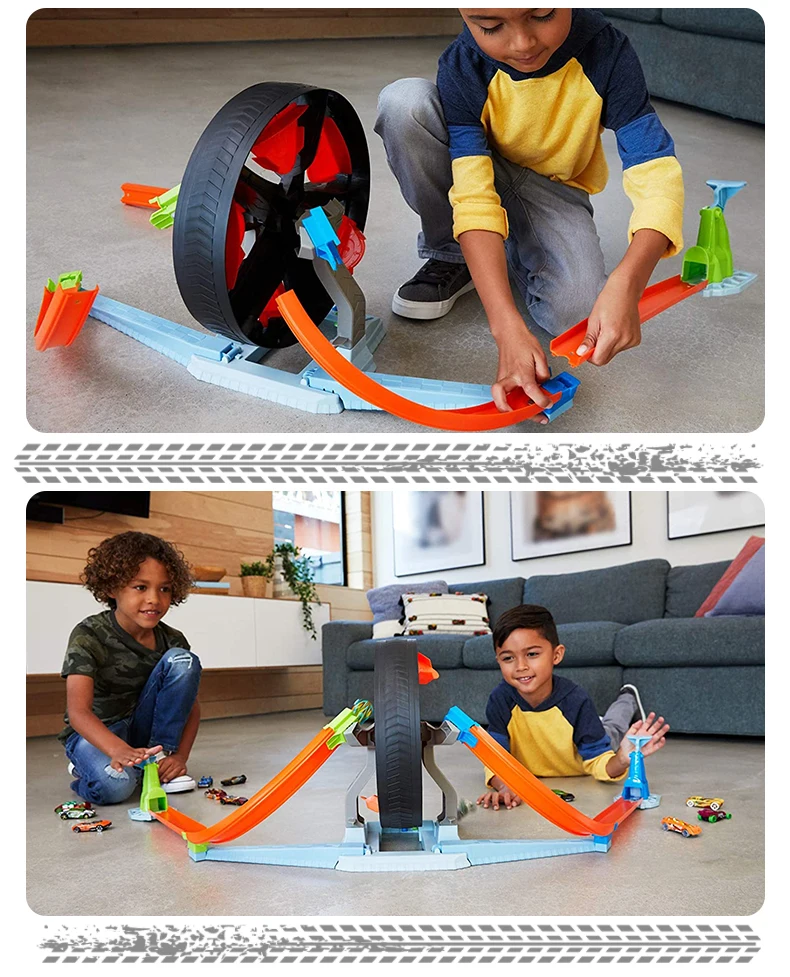 Roda de Giro Original Rodas Quentes Desafio Jogo Conjunto Construção Pista Corrida 2020 Mais Novo Crianças Brinquedos Pontuação Showdown Gjm77 Presente Aniversário 5 Brinquedos e hobbies