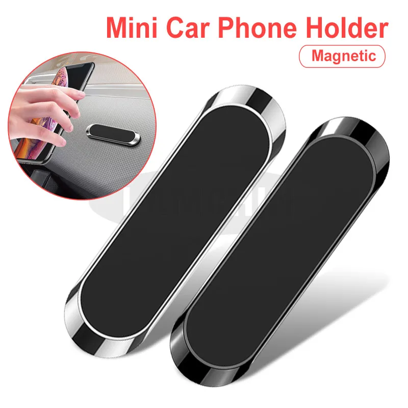 Magnetic Car Phone Holder Mini Metal Plate Magnet Cell Phone Stand For Mobile Phone In Car Strong Magnet Adsorption Car Holder