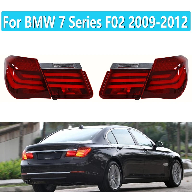 

4Pcs For BMW 7 series F02 2009-2012 Taillight assembly Old Model Upgrade New taillight Turning Signal Brake Lamp Modification