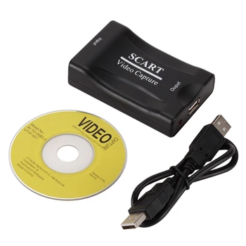 

USB2.0 SCART Capture Card With File Conversion Function Game Video Live For PS4/X-box/Switch OBS Live Recording Box