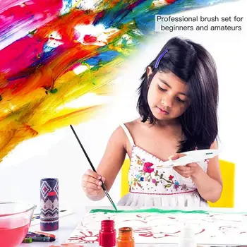 

15 Stks/set Artist Paint Brushes Set Professionele School Penselen Home Large Kid Activity Thin Thick Small P9Y6