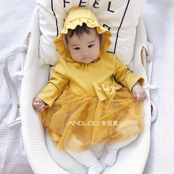 

Girl's long sleeve dress romper baby romper children's clothing baby clothes autumn