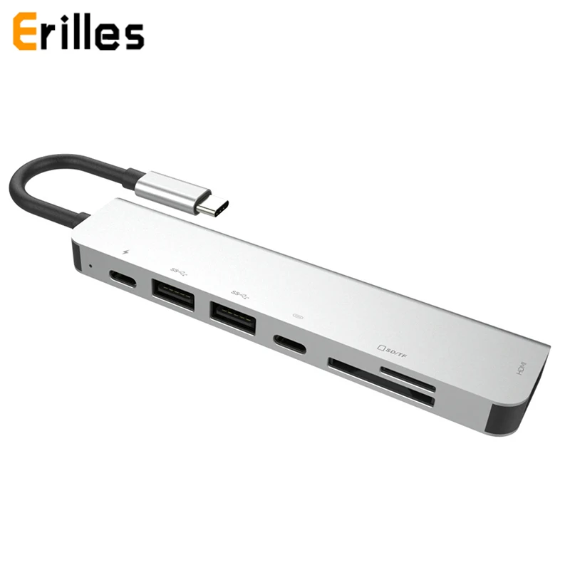 Usb type C 3 1 HDMI 4K Thunderbolt концентратор 2 USB 0 разветвитель USBC PD зарядный слот карты Micro SD