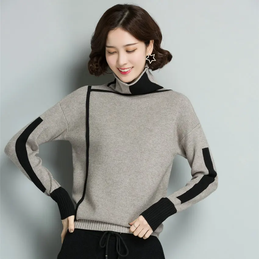 Winter Turtleneck Pullover Sweater Women Warm Soft