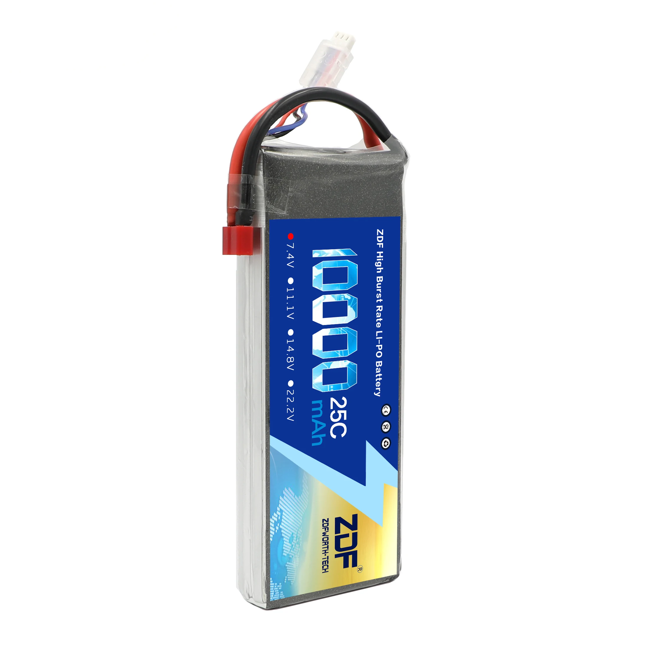 2019 ZDF Power Li-polymer Lipo Battery 2S 7.4V 10000mah 25C Max 50C For Helicopter RC Model Quadcopter Airplane Drone | Игрушки и хобби