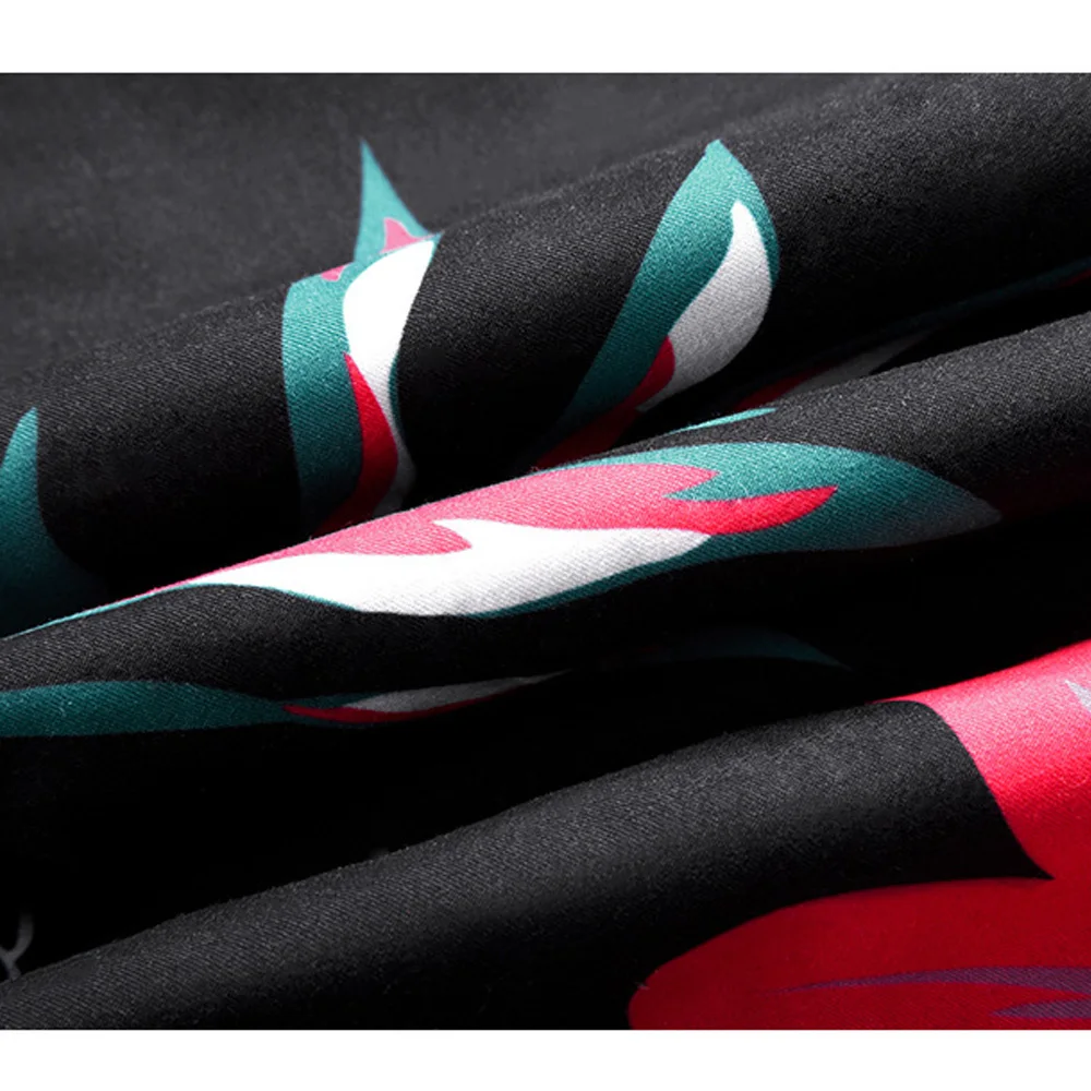 Гавайская рубашка мужская Повседневная Свободная Camisa Masculina пляжная Гавайская Праздничная Цветочная Высококачественная Мужская рубашка размера плюс
