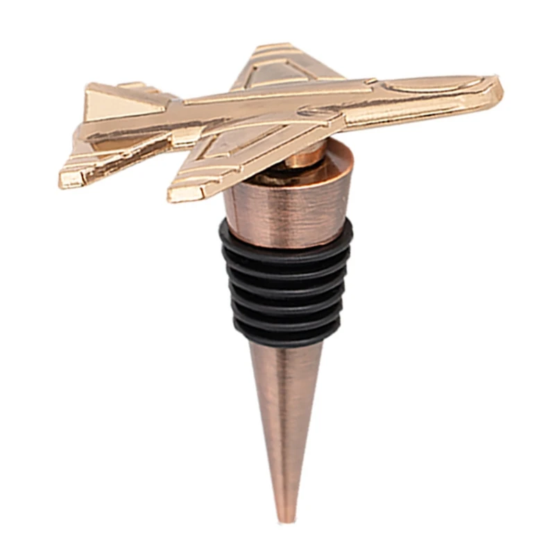 

Creative Zinc Alloy Aircraft Model Red Wine Bottle Stopper Whiskey Champagne Beverage Plug Toppers Kitchen Accessories