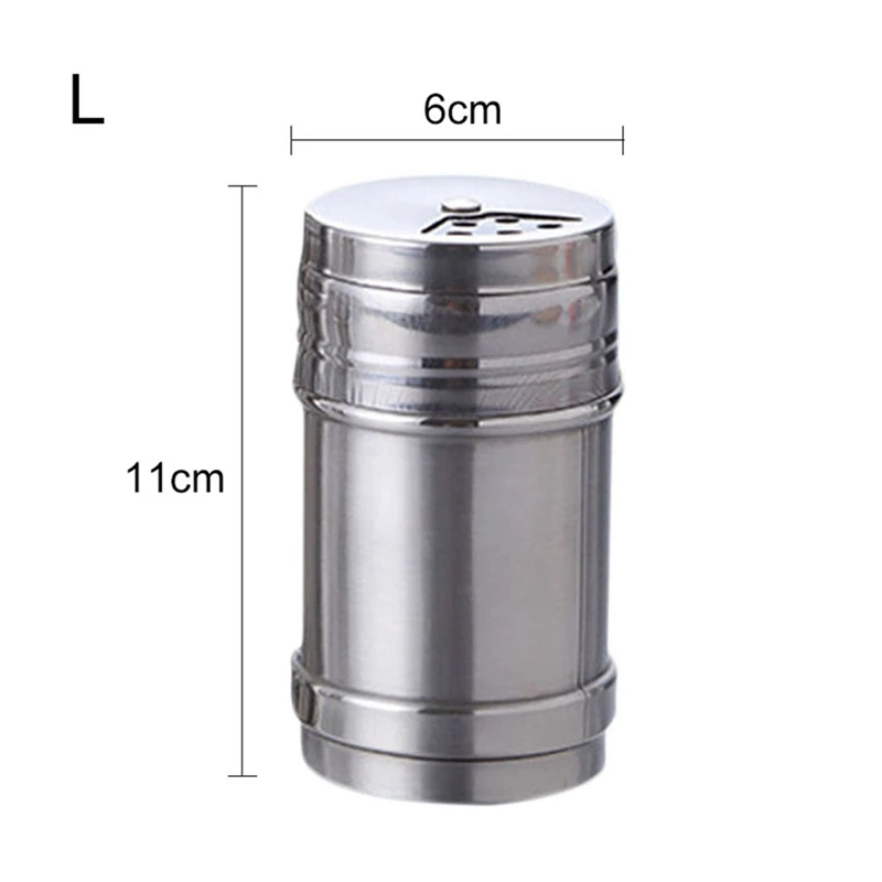 Multifuntional High Quality Kitchen Stainless Steel Seasoning Jar Pepper Spice Salt Shaker Rotating Cover