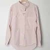 Women Long Sleeve Shirt Pockets Single Breasted Solid Color 2020 New Female Blouse 1