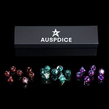 Dnd role-playing jogo de mesa dice artesanal designer 7-série de dados de morrer galaxy conjuntos com bordas afiadas para rpg jogador