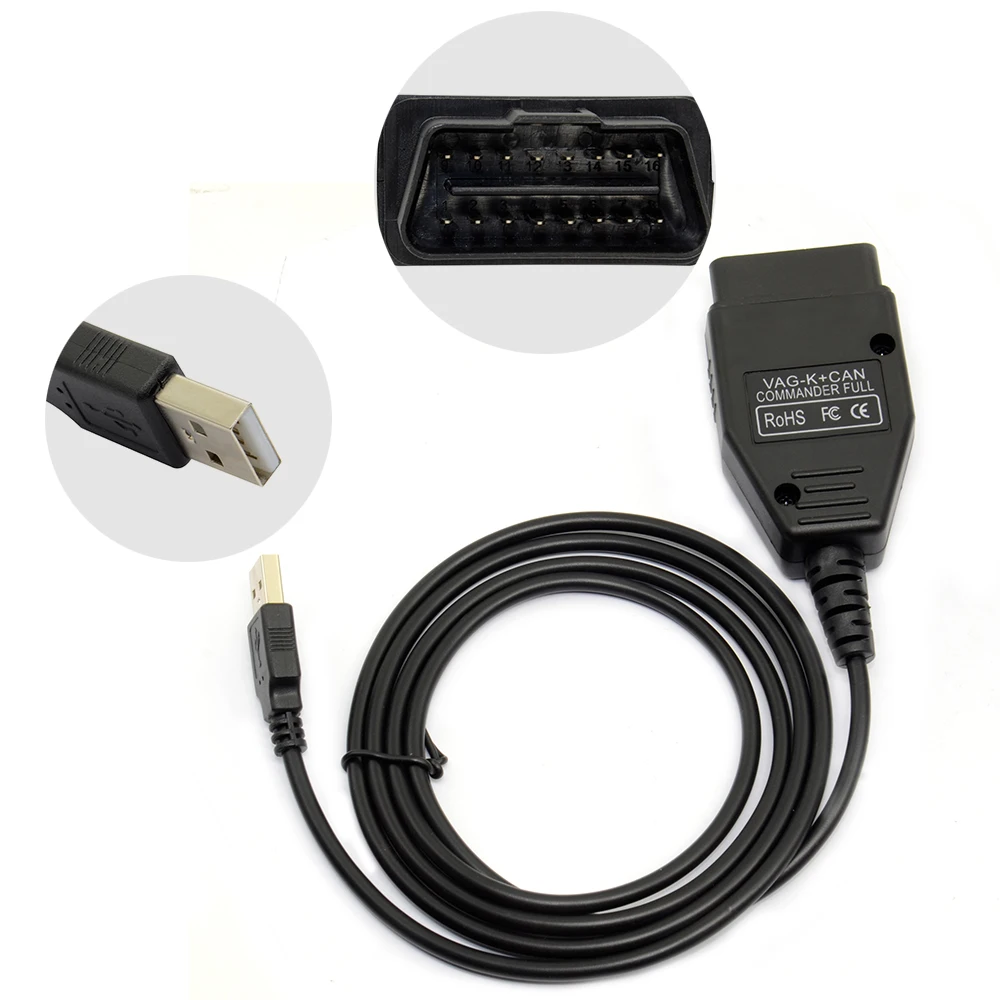

VAG K+CAN K Can Commander 1.4 PIC18F258 FTDI OBD OBD2 Car Diagnostic Auto Tool Scanner cable For AUDI/V W/Skoda/Seat