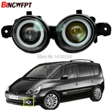 2pcs (right + left) Auto Front bumper LED Fog Lamp + Angel eye light For Renault Espace 4/IV (JK0/1_) MPV 2003 2012