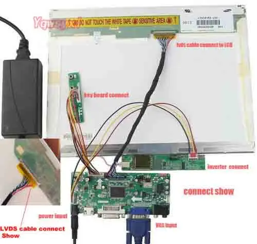 Yqwsyxl плата управления монитор комплект для LTN141W1-L03 LTN141W1-L04 HDMI+ DVI+ VGA ЖК-светодиодный экран управления Лер плата драйвер