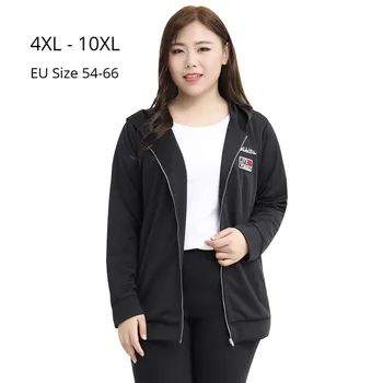 

Plus Size 10XL 8XL 6XL 4XL Women Long Sleeves Hoodies Sweatshirts Female Black Letter Sweatshirts Womens Oversized Tops