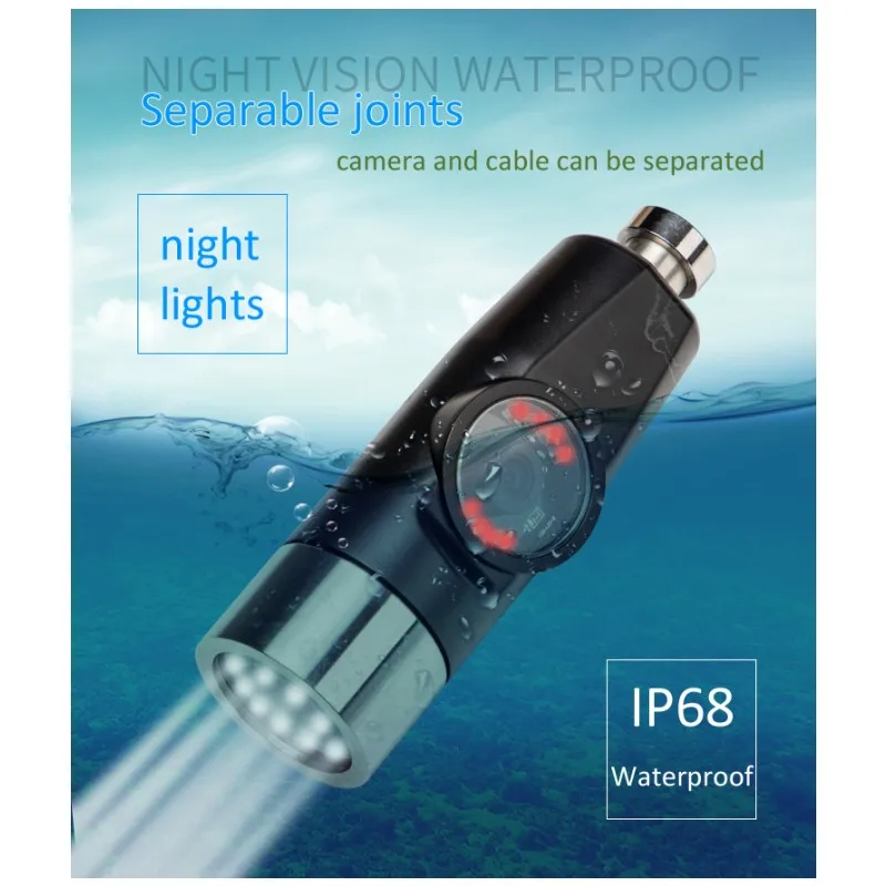 WP70E HD1200TVL двойной объектив трубка дренажная для стока камера для исследования канализации 12 шт. белые огни 8 шт. инфракрасные огни эндоскопа камера DVR Запись