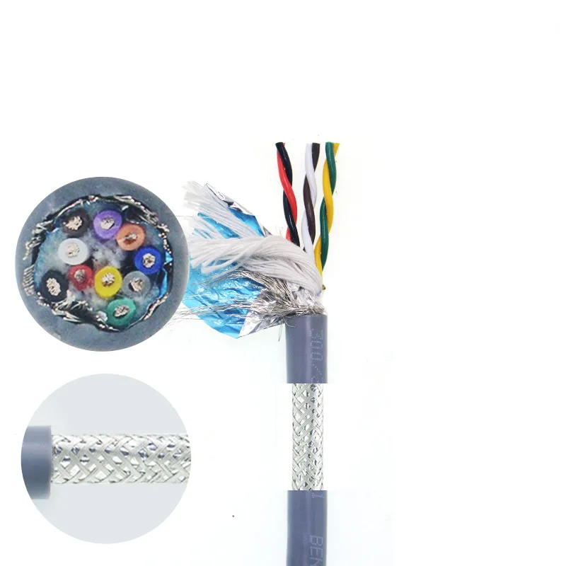 Витая пара экранированный кабель 22AWG 20AWG 18AWG 2 8 сердечников буксирный из ПВХ