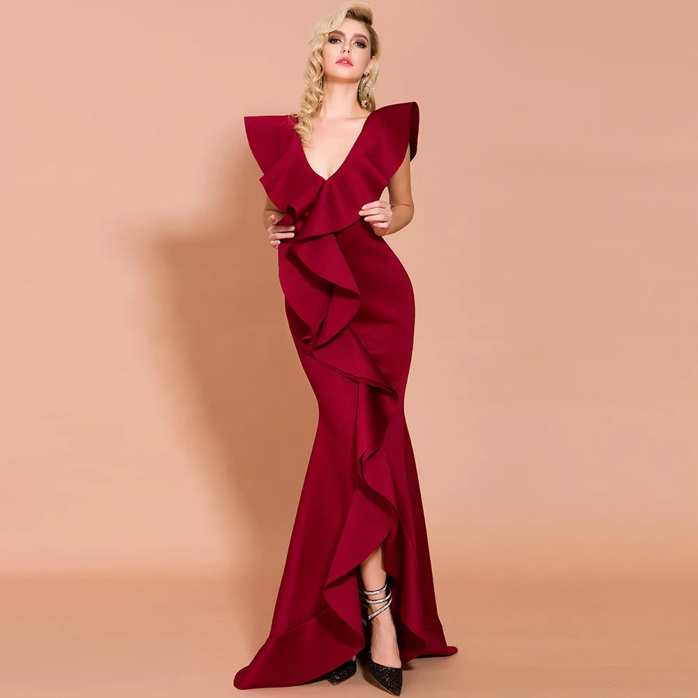 2 Colors White Dress Elegant Fashion Night Club Dresses Women Wedding Party Dress Long Sexy Red Bodycon