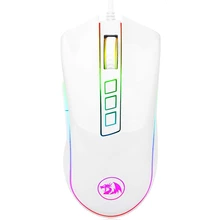 

Redragon M711 Cobra Gaming Mouse 16.8 Million RGB Backlit 10000 DPI Adjustable Comfortable Grip 7 Programmable Buttons White