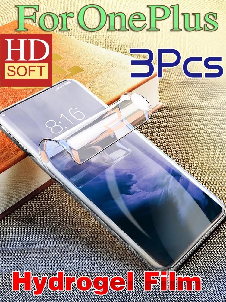 OnePlus10Pro 9Pro Screen Protector For Hydrogel Film OnePlus 8 Pro 1+8T OnePlus8 HD Soft One Plus 9RT 1Plus 9 1+8 OnePlus9 | Мобильные