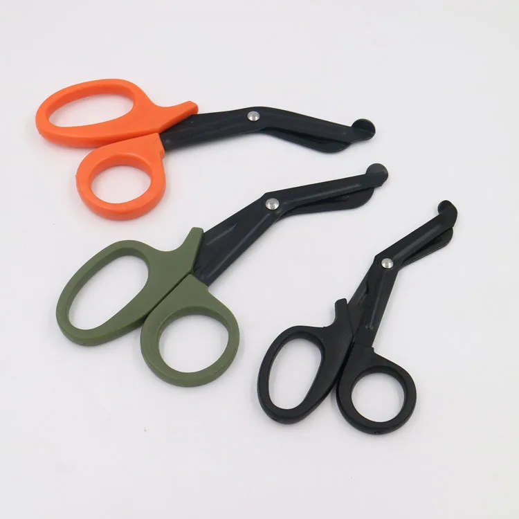 

100Pcs/Lot Scissors Medical Emergency Canvas Field Equip Hot Shears Shearing Regulations Emt With Fine Teeth Survival Rescue #38