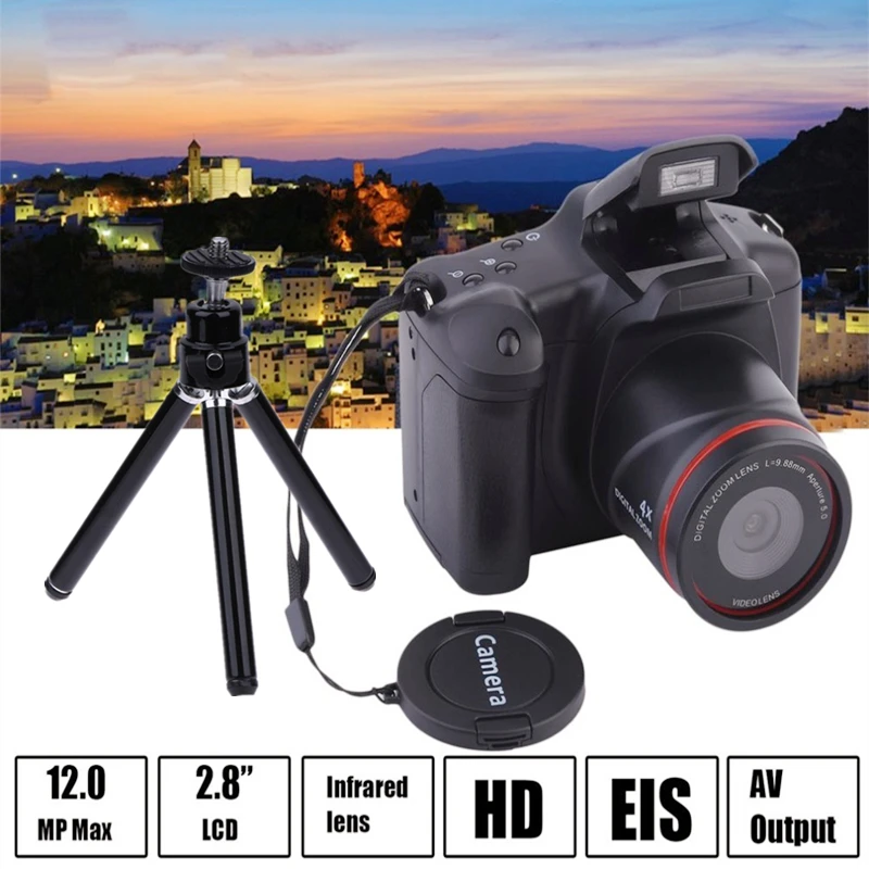 small digital camera SLR 2.4 Inch TFT LCD Screen Home Small SLR Digital Camera Webcam 16X Zoom USB 2.0 Telephoto AV Interface Digital Camera + Tripod small digital camera Digital Cameras