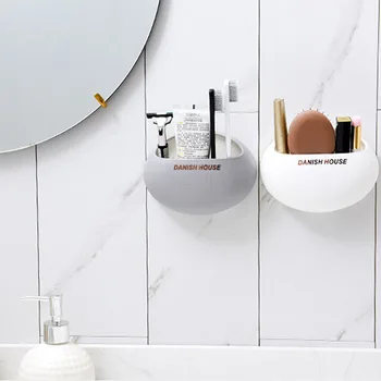 

Suction Wall Toothbrush Holder Set Bathroom Toilet Toothpaste Toothbrush Rack Free Punching Bathroom Accessories