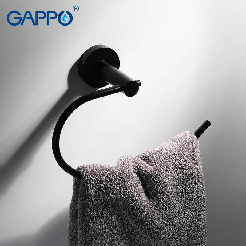GAPPO вешалка для полотенец Держатель для полотенец аксессуары для ванной комнаты из нержавеющей стали вешалка для полотенец кольцо крючки для халатов полки для ванной комнаты