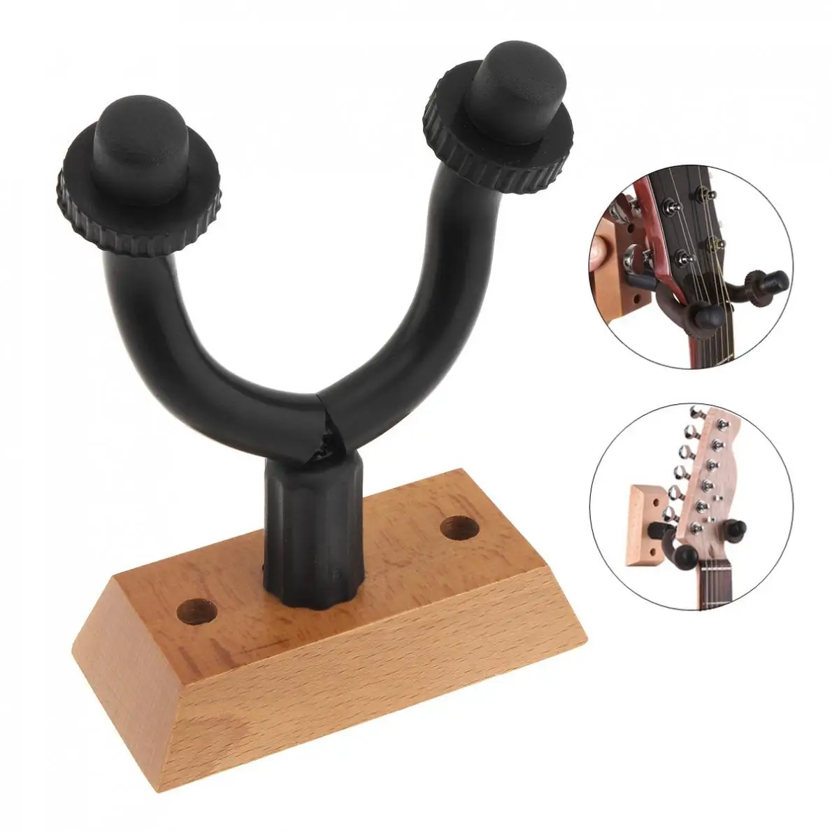 

Wood Wall Mount Guitar Hanger Hook Holder Angle Adjustable for Guitar Bass String Instrument Guitar Stand