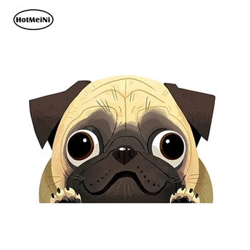 

HotMeiNi 13cm x 8.9cm Pug Waterproof Car Sticker Funny Pet Dog Decal Animal Car Sticker for Window Trunk Bumper Laptop Decal