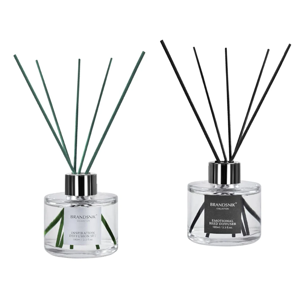 2 Packs Scented Essential Oil Home Bathroom Toilet Air Freshener Reed Diffuser