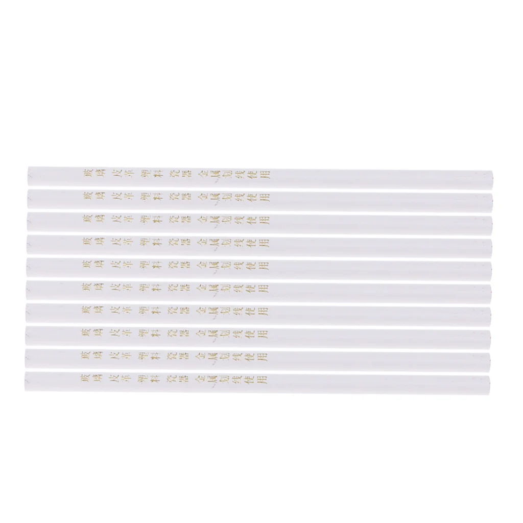 10pcs White Marking Pencil Pen for Fabric Glass Leather Marking Dressmaking