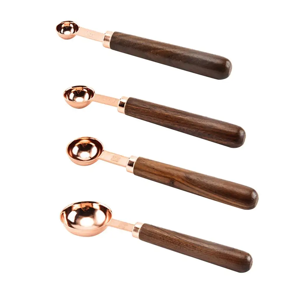 

4Pcs Long Handle Scale Measuring Spoon Cup Household Kitchen Baking Utensil Tool