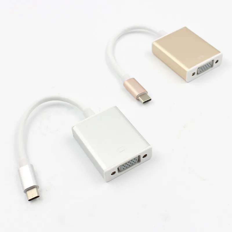 

USB C To VGA Adapter USB 3.1 Type C To Female VGA Cable USB C to VGA converter cable for Macbook MateBook ThinkPad Alienware