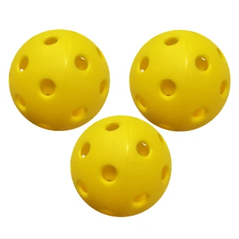 

3x EVA Pickleball Balls Pickleball Training Balls Yellow 26 Holes Outdoor Indoor Trainers Core Slid Fitness Gliding