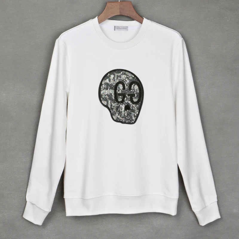 

Men's Hoodie without cap With Mercerized Cotton Material European design and Luxury Brand badge Unisex Lady Sweatshirt big size