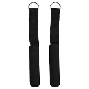 

New Hot 2x Black Tricep Rope Cable Attachment Handle Bar Resistance Gym Training Band