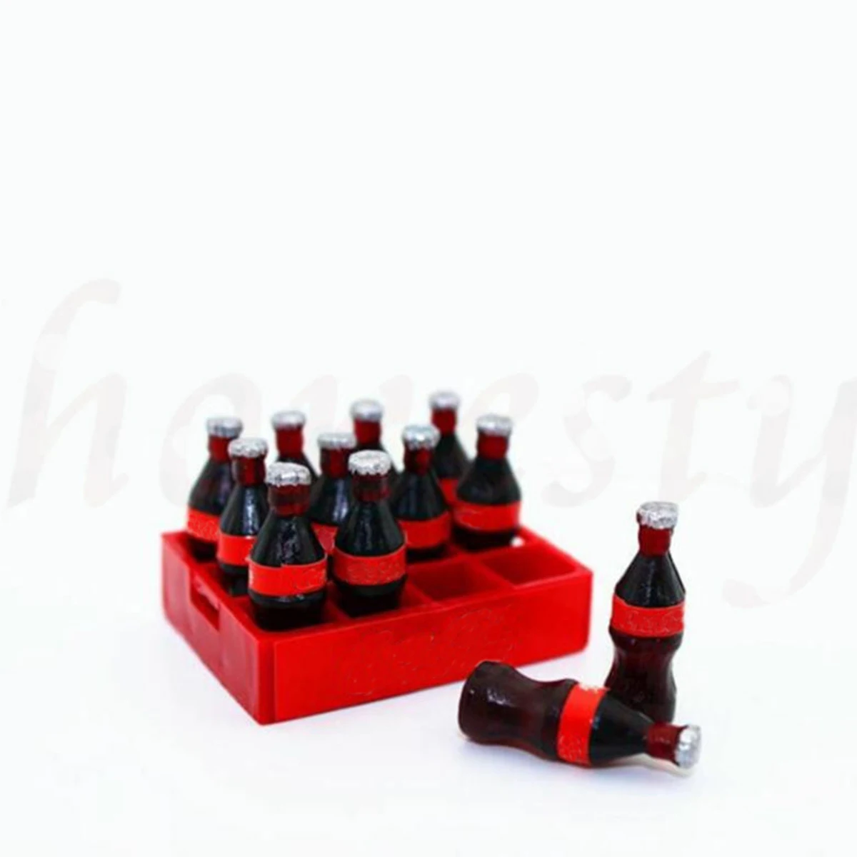 12 un./set Mini Casa De Muñecas En Miniatura Coca Cola con 1 modelo básico de cola Decoración 